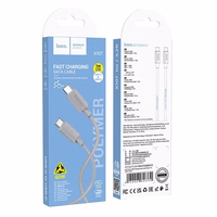 Kabelis USB-C uz USB-C Hoco 3A 60W 1 m X107 pelēks