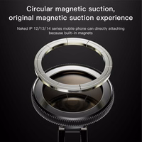 FORCELL F-GRIP IronSecure magnētiskais auto turētājs priekšējā stiklā un panelī, saderīgs ar MagSafe, melns