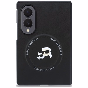 Melns Karl Lagerfeld Karl & Choupette Pins MagSafe vāciņš Samsung Galaxy Z Fold8