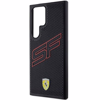 Ferrari Big SF Perforated viedtālruņa apvalks Samsung Galaxy S24 Ultra - melns