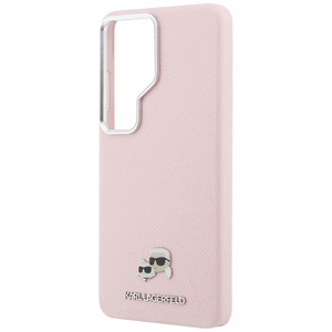 Karl Lagerfeld maciņš Saffiano KC Metal Logo MagSafe Samsung Galaxy S26 Ultra rozā