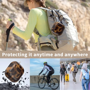 Tech-Protect Lamano case for AirPods 4 - brown and black