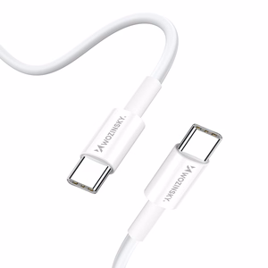 Wozinsky GaN 65W Зарядное устройство USB-A 2xUSB-C с Кабелем USB-C 65W - белый