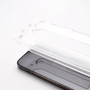 9H rūdītais stikls ar montāžas rāmi iPhone 14 Plus Wozinsky Premium stikls - melns