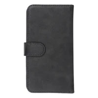 Universālais viedtālruņa apvalks grāmatas stila izmēra S iPhone 12 / 13 / SAMSUNG S6 / A5 2016 / XCOVER 4 / S22 / HUAWEI P8 2017 melns