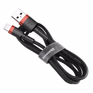 Baseus Cafule USB Lightning kabelis 1,5A 2m (melns+sarkans)