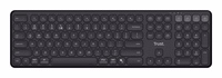 Trust Vaiya US melna USB + RF bezvadu + Bluetooth tastatūra