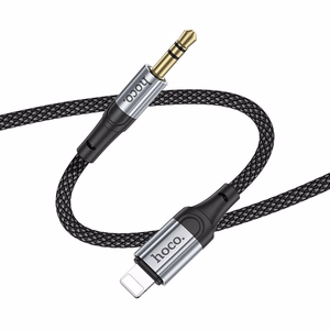 AUX kabelis Lightning uz Jack 3,5 mm Hoco 1 m UPA26 melns