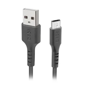SBS LTHL200 USB-A - Micro-USB kabelis 1 m - melns