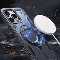 Hybrid Armor Trendy viedtālruņa apvalks ar MagSafe iPhone 16 Pro - zils