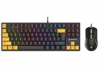 Tracer HORNET 87 keyboard Mouse included Gaming USB QWERTY English melns, dzeltens