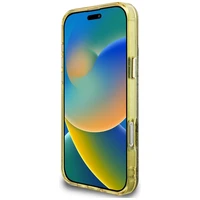 Guess IML Metal Glitter 4G Circle Triangle magnētiskais viedtālruņa apvalks iPhone 16 Pro Max - brūns