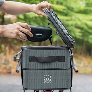 Rockbros A30 ROAD TO SKY saliekama 15–30 l velosipēda bagāžnieka soma – pelēka