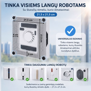 Rezerves kvadrātveida mikrošķiedras drāna logu tīrīšanas robotiem, 5 gab.