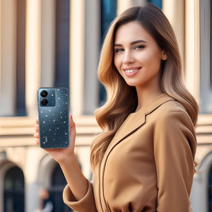 Krištola spīdīgais viedtālruņa apvalks Xiaomi Redmi 14C Sudrabains