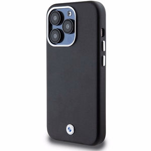 BMW paraksta ietīts metāla magnētiskais viedtālruņa apvalks iPhone 14 Pro Max - melns