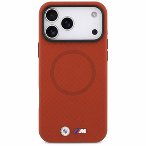 BMW M FW Metal Logo MagSafe futrālis iPhone 17 Pro Max - Sarkans