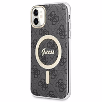 Guess GUHMN61H4STK iPhone 11 6.1" melns/melns cietais apvalks 4G MagSafe