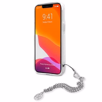Guess GUHCP13SKPESI iPhone 13 mini 5.4" sudrabains cietais apvalks Peony Chain kolekcija