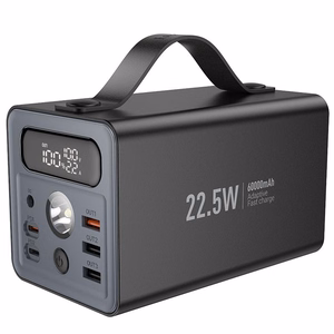 Portatīvais lādētājs Hoco 60000 mAh QC PD 3A 22,5W DC12V ar iebūvētu gaismu J138 melns