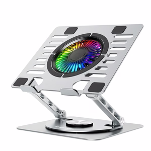 Wozinsky WDCX-X16-AS CoolBase RGB 360° Dzesēšanas Statīvs Klēpjdatoram un Planšetdatoram - Sudraba