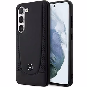 Mercedes Ādas Urban apvalks Samsung Galaxy S23 - melns
