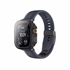 AmazingThing Radix Glass Screen Protector with Case for Apple Watch UItra 3 49mm - Black