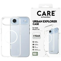 CARE by PanzerGlass Flagship Urban Explorer viedtālruņa apvalks ar baltu magnētisko MagSafe, paredzēts iPhone Air – caurspīdīgs