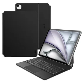 Tech-Protect Smartcase Magnētiskais ar tastatūru iPad Pro 12.9” 2020 / 2021 / 2022 / iPad Air 13” 2024 / 2025 - Melns