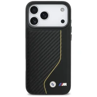 BMW M Carbon Line & Logo Magnētiskais viedtālruņa apvalks iPhone 17 Pro Max - dzeltens