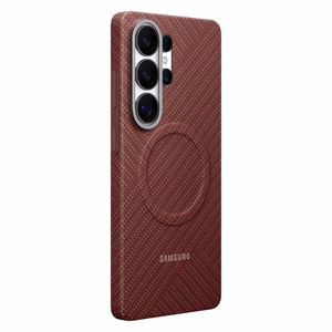 Samsung Carbon Magnet Maciņš Samsung Galaxy S26 Ultra, saderīgs ar MagSafe - sarkans