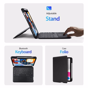 Dux Ducis DK sērijas bezvadu klaviatūras apvalks Apple iPad 10 2022 – melns
