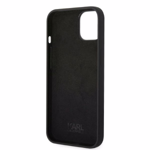 Karl Lagerfeld KLHCP14MSRSGRCK iPhone 14 Plus 6.7 "cietais viedtālruņa apvalks melns / melns silikona RSG