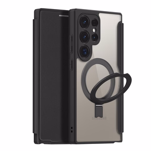 Dux Ducis Skin X Pro apvalks ar atloku un magnētisko gredzenu Samsung S24 Ultra - melns