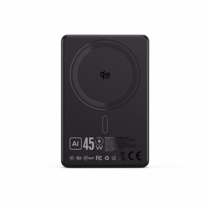 Blavec Power Bank 10000mAh BJ-05 Ultra Fast 16mm - Type C - Qi2.2 25W + PD 45W magnetic induction Magsafe 2 in 1 (PBBJ05-QI22MC10B) black aluminum (damaged packaging)