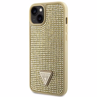 GUESS apvalks IPHONE 13 / 14 / 15 GUHCP14SHDGTPD (Rhinestone trīsstūris) zelta