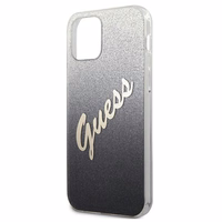 Guess GUHCP12SPCUGLSBK iPhone 12 mini 5.4" melns/melns cietais apvalks Glitter Gradient Script