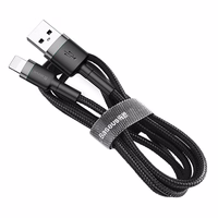 Baseus kabelis Cafule USB - Lightning 1,0 m 2,4A pelēks-melns