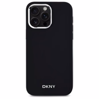 DKNY Vienkāršs logotips Magnētiskais viedtālruņa apvalks iPhone 14 Pro Max - melns