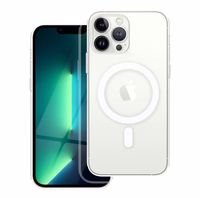CLEAR MAG COVER magnētiskais viedtālruņa apvalks ar kameras aizsardzību, saderīgs ar MagSafe, paredzēts IPHONE 13 Pro Max, caurspīdīgs