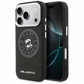 Karl Lagerfeld Point & Karl Sketch MagSafe Maciņš for iPhone 17 Pro - melns