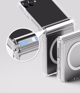 Ringke Fusion Flap Magnetic MagSafe maciņš modelim Samsung Galaxy Z Flip 8 – caurspīdīgs