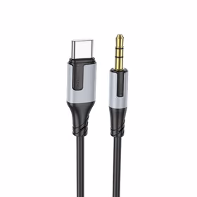 Audio kabelis Borofone BL19 USB-C uz 3,5 mm melns