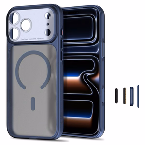Tech-Protect MagPrime MagSafe CC maciņš, paredzēts iPhone 18 Pro / 17 Pro, matēti tumši zils
