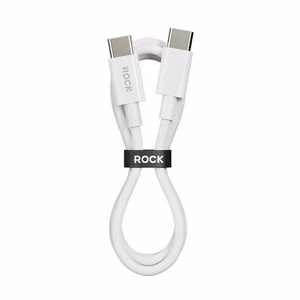 Rock Kabelis P8 Pamatsērija - Type-C uz Type-C kabelis - PD 60W 3A - 1 metrs balts (m)