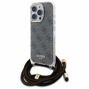 Guess Crossbody Cord 4G Print viedtālruņa apvalks iPhone 16 Pro Max - brūns