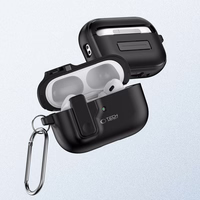 Tech-Protect Slim Hook apvalks ar karabīni Apple AirPods Pro 1 / 2 – melns