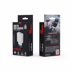 Maxlife MXTC-10-30AC PD QC lādētājs 1x USB-C 1x USB 30W balts