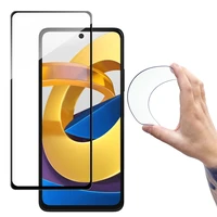 Wozinsky Pilns pārklājums Flexi Nano stikla plēve rūdītais stikls ar rāmi Xiaomi Poco M4 Pro 5G caurspīdīgs