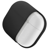 Uniq Nexo AirPods 4 + ausu āķu silikona apvalks - melns